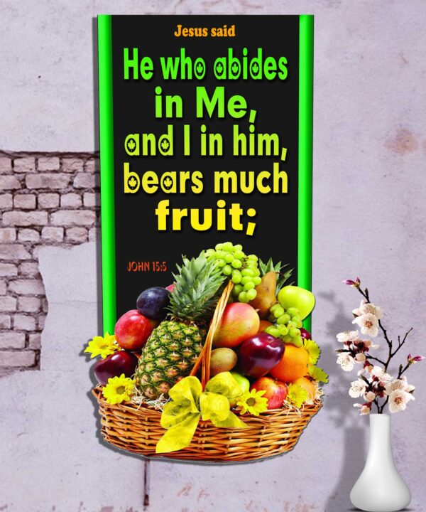 Ref: He who abides in me and I in him, bear much fruit; John 15:5