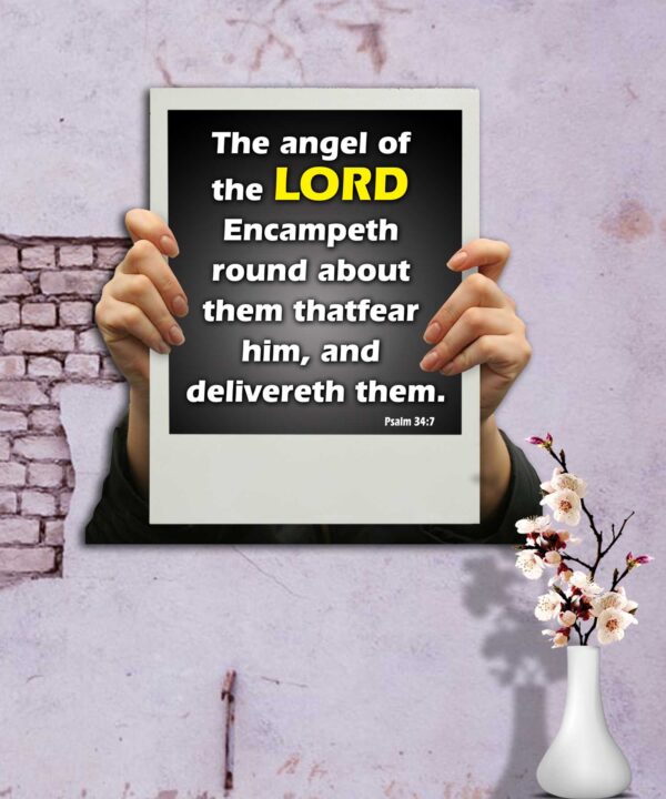 The angel of the LORD encampeth round about them that fear him, and delivereth them. Psalm 34:7